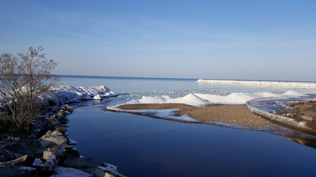 Webster Park Pier in Winter